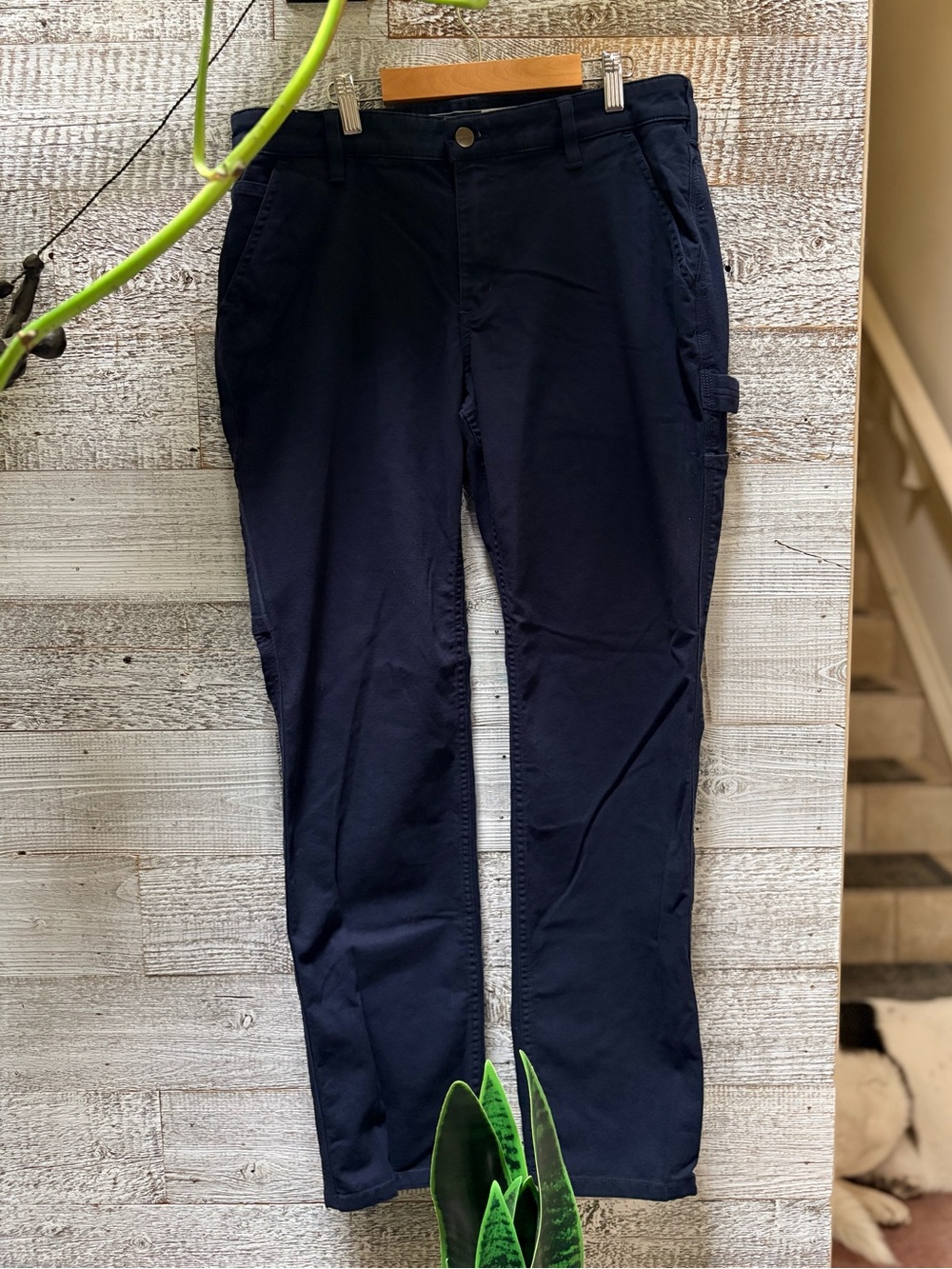 Carhartt | Rugged Flex Relaxed Fit Canvas Work Pants - Women's 10, Navy Blue